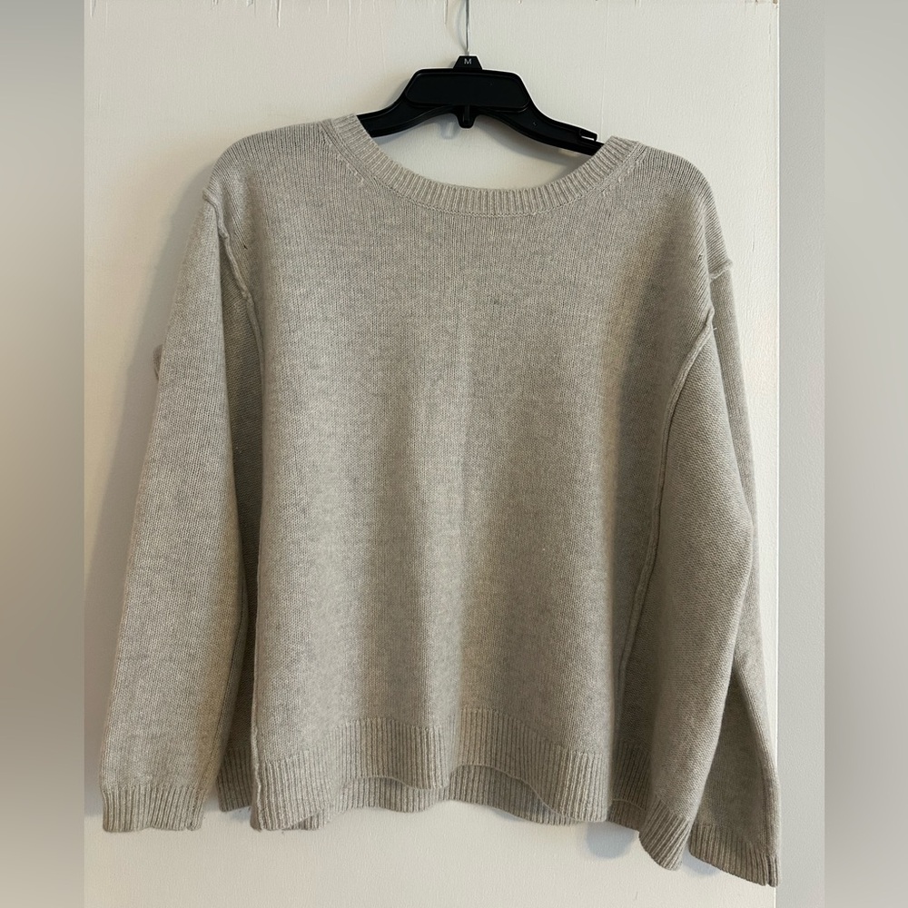 Calypso St. Barth Light Gray Crew Neck Sweater